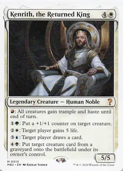 Kenrith, the Returned King (White Border) M Mystery Booster 2 13 NM - Image 1