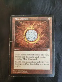 Mox Diamond Original Stronghold MTG Artifact Rare Moderately Played - Image 2