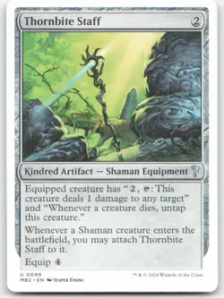 Thornbite Staff (White Border) 99 MB2 Mystery Booster 2 Magic MTG NM - Image 1