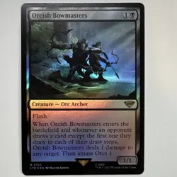 Magic the Gathering Orcish Bowmasters #103 Universes Beyond LOTR Rare Black Foil - Image 2