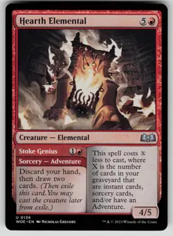 Hearth Elemental Normal U Wilds of Eldraine 136 NM - Image 1