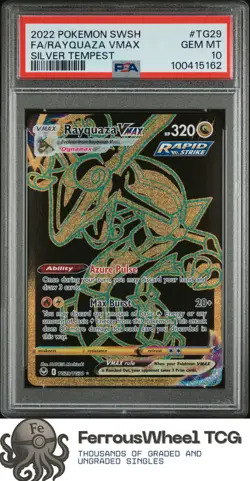 Fa/Rayquaza Vmax #TG29 - 2022 Pokemon Sword & Shield Silver Tempest - PSA 10 - Image 1
