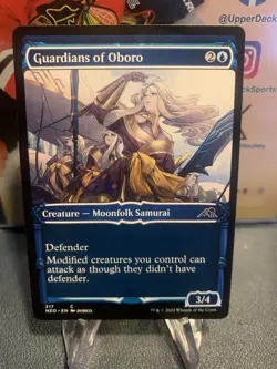 1x Guardians of Oboro - Showcase NM Eng MTG - Kamigawa: Neon Dynasty - Image 1