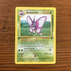 Pokemon TCG Venomoth Jungle 1st Edition Rare Regular 70 HP Stage 1 29/64 English - Image 1