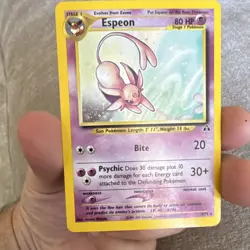 Pokemon Espeon Neo Discovery Holo Rare **Holo Bleed** Lightly Played - Image 1