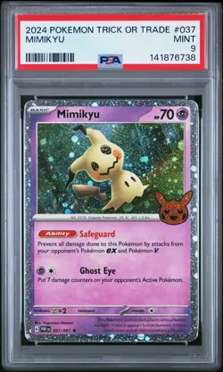 2024 POKEMON TRICK OR TRADE #037 MIMIKYU PSA 9 - Image 1