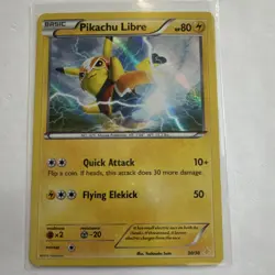 Pikachu Libre 30/30 XY Trainer Kit Suicune Holo Common English Pokemon - Image 1