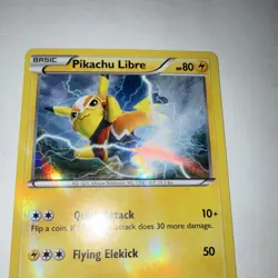 Pikachu Libre 30/30 XY Trainer Kit Suicune Holo Common English Pokemon - Image 3