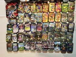 Pokemon TCG Empty Tin Lot 69 Total NO Packs Tins Only W/ Inserts (Inc. 151 Set) - Image 4