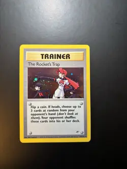 Pokemon The Rocket's Trap Holo Rare Gym Heroes 019/132 Unlimited - LP - Image 1
