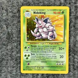VTG Pokemon Base Set Nidoking 11/102 Holo Rare NM - Image 1