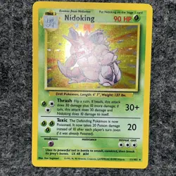 VTG Pokemon Base Set Nidoking 11/102 Holo Rare NM - Image 2