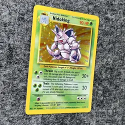 VTG Pokemon Base Set Nidoking 11/102 Holo Rare NM - Image 3
