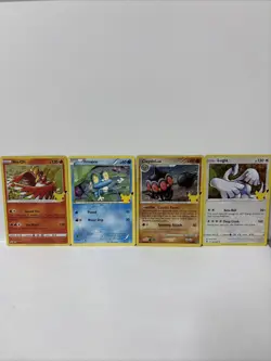 Pokemon Celebrations 25th Anniversary Lot Lugia, Ho-oh, Claydol and Froakie NM - Image 1