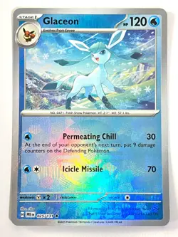 Glaceon 025/131 Poke Ball Reverse Holo Prismatic Evolutions Pokemon Near Mint NM - Image 1