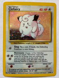 Clefairy 005/102 Base Set Holo never played near mint Pokemon tcg - Image 1