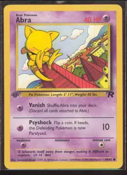 Pokemon ABRA 49/82 - 1st Edition Team Rocket - - NEAR MINT/MINT - Image 1