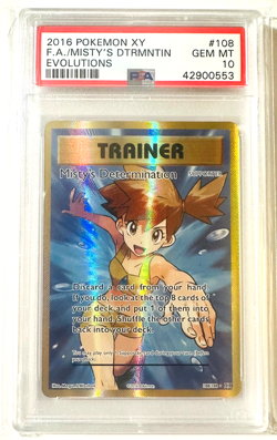 2016 Pokemon XY Evolutions Misty’s Determination FA 108/108 PSA 10 GEM MINT - Image 1