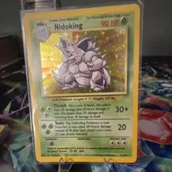 Wizards of the Coast Nidoking 11/102 Base Set Holo Rare 90 HP English 1999 - Image 1