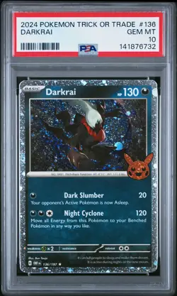 2024 POKEMON TRICK OR TRADE #136 DARKRAI PSA 10 - Image 1