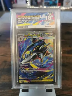 Mega Sharpedo EX 127/094 Pokemon Special Illustration Rare Ace 10 Grade Gem Mint - Image 1
