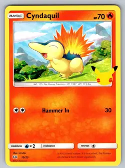 Cyndaquil 010/025 Promo McDonald's 25th Anniversary Promos Pokemon Near Mint - Image 1