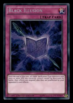 Black Illusion YGLD-ENC00 Secret Rare Yugi's Legendary Decks Yu-Gi-Oh NM - Image 1