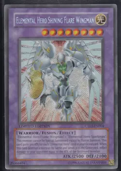 YUGIOH! ELEMENTAL HERO SHINING FLARE WINGMAN - SECRET RARE CT03-EN004 LP-NM - Image 1