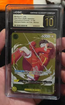 One Piece Japanese Monkey D.Luffy P-106 Tournament Promo CGC Pristine 10 - Image 1