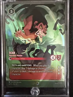Scar - Heartless Hunter (Store Championship) 14 Disney Lorcana Promo Cards Holo - Image 1