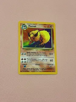 Pokemon Flareon 3/64 Holo Jungle Set No Symbol Error Vintage WotC - Image 1