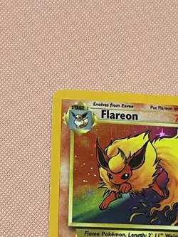 Pokemon Flareon 3/64 Holo Jungle Set No Symbol Error Vintage WotC - Image 2
