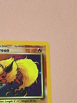 Pokemon Flareon 3/64 Holo Jungle Set No Symbol Error Vintage WotC - Image 3