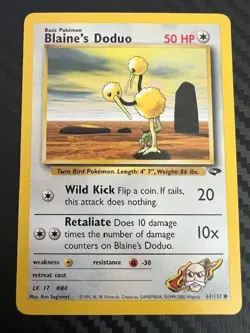 Pokemon TCG Blaine's Doduo 61/132 Gym Challenge Common Unlimited LP - Image 1