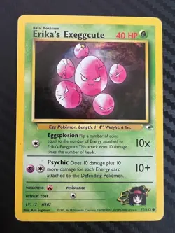 Pokemon TCG Erika's Exeggcute Gym Heroes 77/132 Regular Unlimited Common LP/MP - Image 1