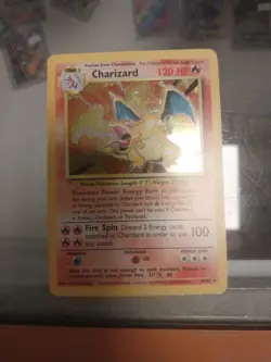 Pokemon TCG Charizard Base Set Holo Unlimited Rare Card 4/102 - Image 1