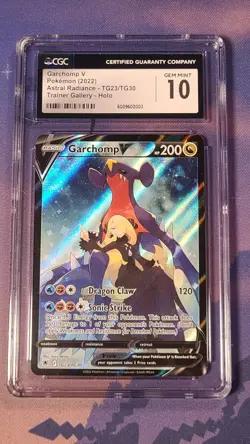 2022 Pokemon Garchomp V TG23/TG30 Astral Radiance Holo CGC 10 GEM MINT - Image 1