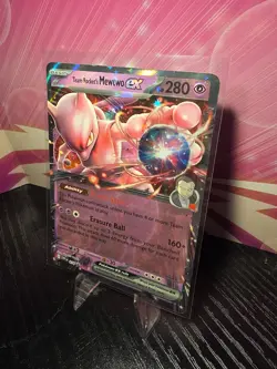 Team Rockets Mewtwo Ex SVP 216 Promo Pokemon Scarlett and Violet Destined Rivals - Image 3