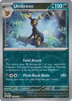 🔥Pokemon - Umbreon - Reverse Holo - 130/197 - Obsidian Flames - (NM)🔥 - Image 1