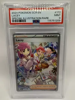 Pokemon TCG Lacey Trainer SIR Pokemon TCG Stellar Crown PSA 9 - Image 1