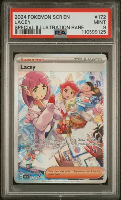 PSA 9 MINT Lacey #172 2024 Pokemon Scr En-Stellar Crown - Image 1