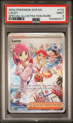 PSA 9 Lacey #172 Pokemon 2024 SCR EN-Stellar Crown Special Illustration Rare - Image 1