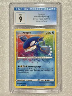 2021 Pokemon Shining Fates Kyogre 021/072 Amazing Rare CGC Mint 9 - Image 1