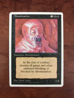 Abomination MTG Magic the Gathering Card NM Near Mint Fourth 4th Edition - Image 1