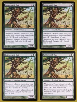 Battlewand Oak x4 Lorwyn 4x Playset Magic the Gathering MTG - Image 1
