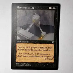 Magic The Gathering BOTTOMLESS PIT Stronghold Lightly Played - Image 1