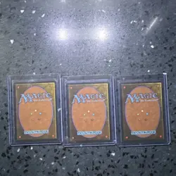 MTG - Red Elemental Blast x3 Interrupt Richard Thomas - Revised - Image 2