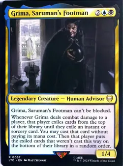 Grima, Saruman's Footman The Lord of the Rings Magic: The Gathering NM/M - Image 1