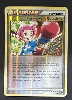 Pokemon TCG Interviewer's Questions 77/99 Reverse Holo Unleashed - Image 1