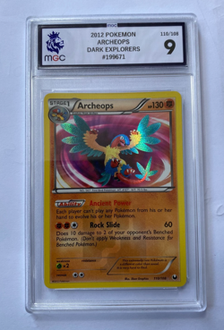PSA MGC 2012 POKEMON HOLO ARCHEOPS DARK EXPLORERS GRADE 9 110/108 - Image 1